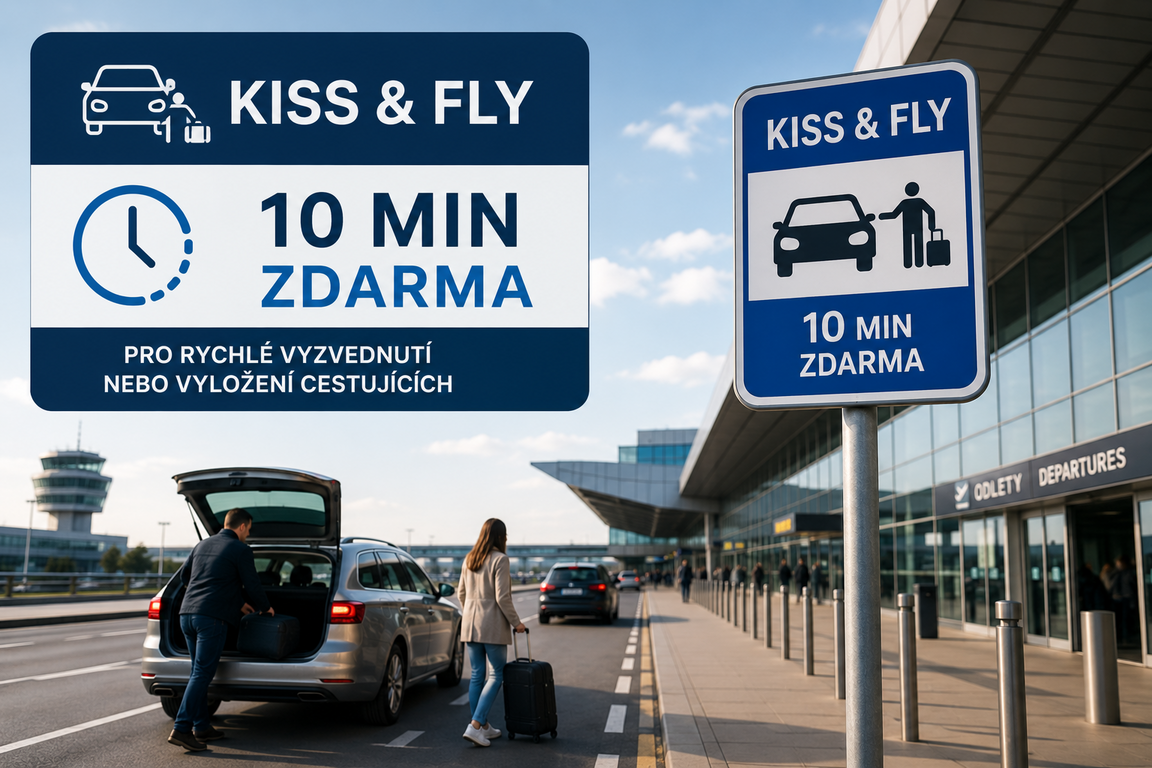 Zona Kiss & Fly – 10 minutos gratis para recoger o dejar viajeros rápidamente.